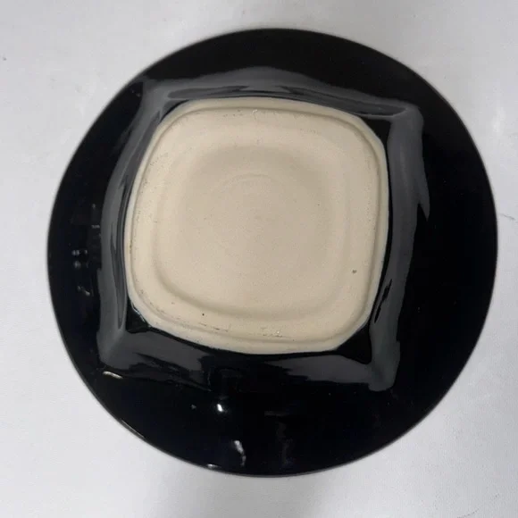 Bill Campbell pottery swirl square base bowl 8.5” diameter